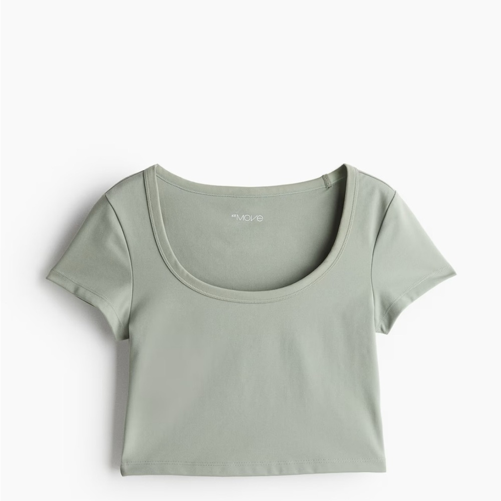 Women's Green Sports Crop Top